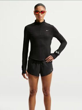 Nike Women's Swift Dri-FIT Mid-Rise 2.5" Running Shorts in Black
